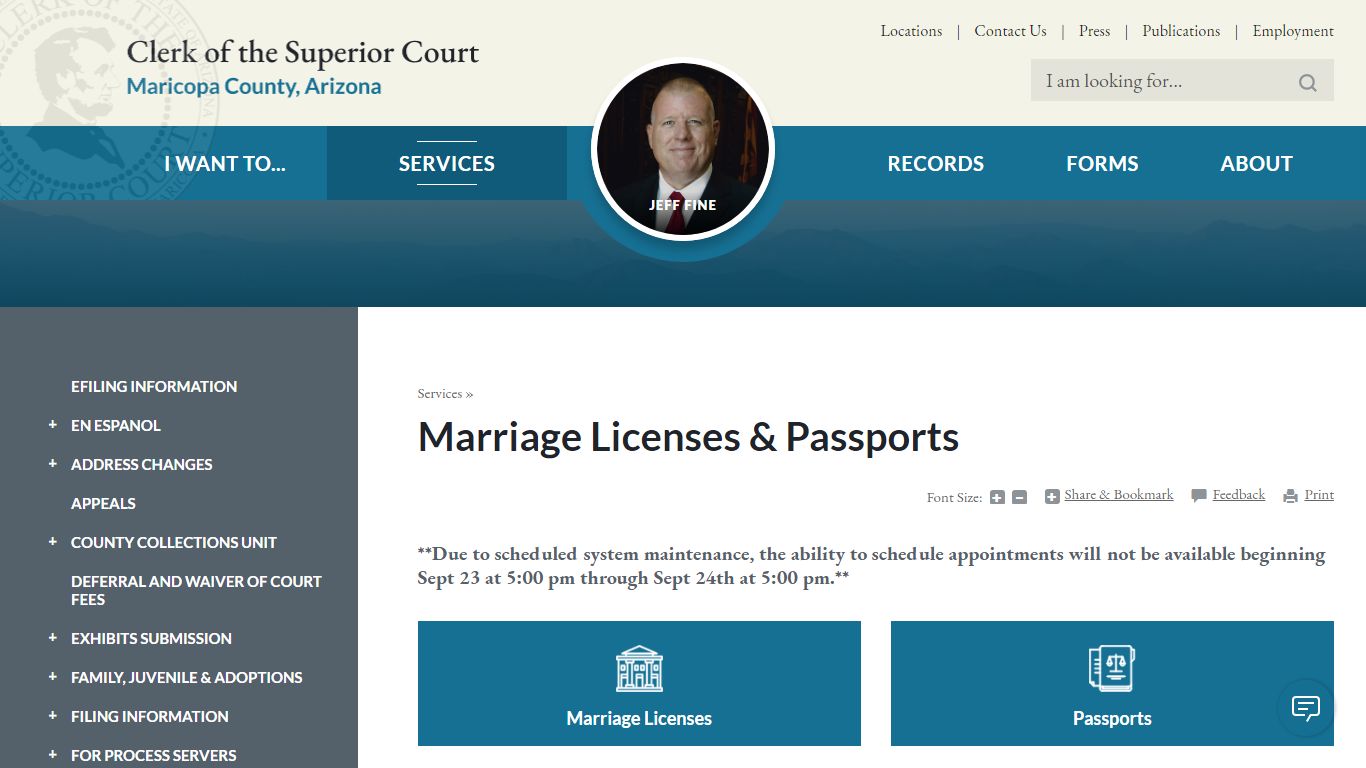 Marriage Licenses & Passports - Maricopa County, Arizona